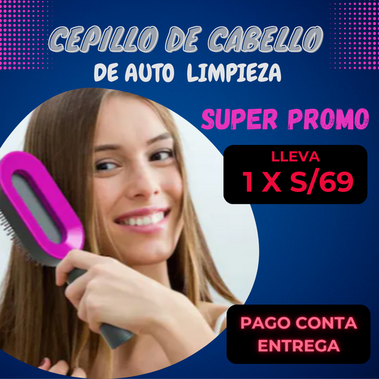 CEPILLO CON AUTO LIMPIEZA PARA EL CABELLO